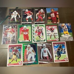 13 card Arizona Cardinals Lot Trey Benson Trey McBride 2024 Zenith Prizm